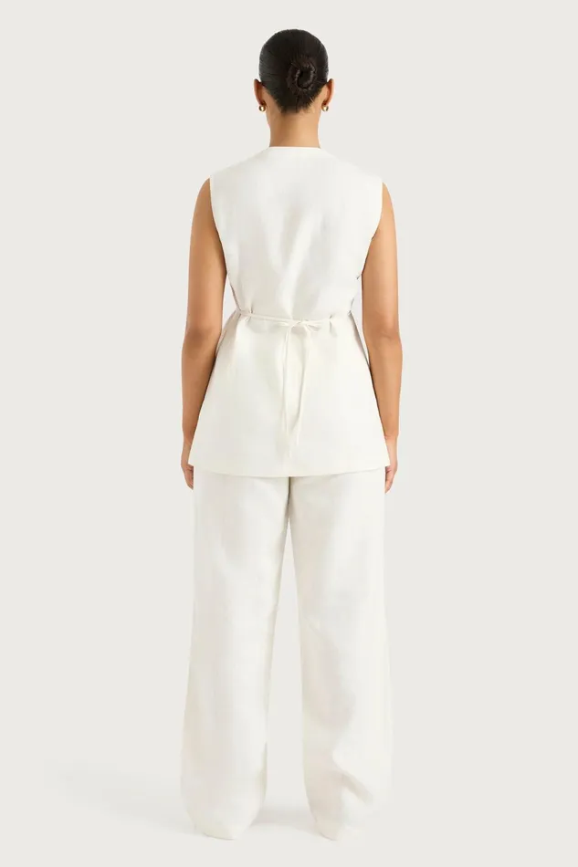 Women Faithfull The Brand Tops Lulea Wrap Vest White