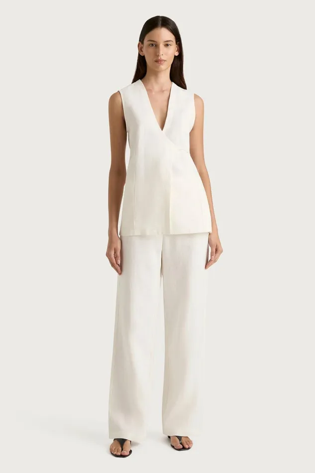 Women Faithfull The Brand Tops Lulea Wrap Vest White