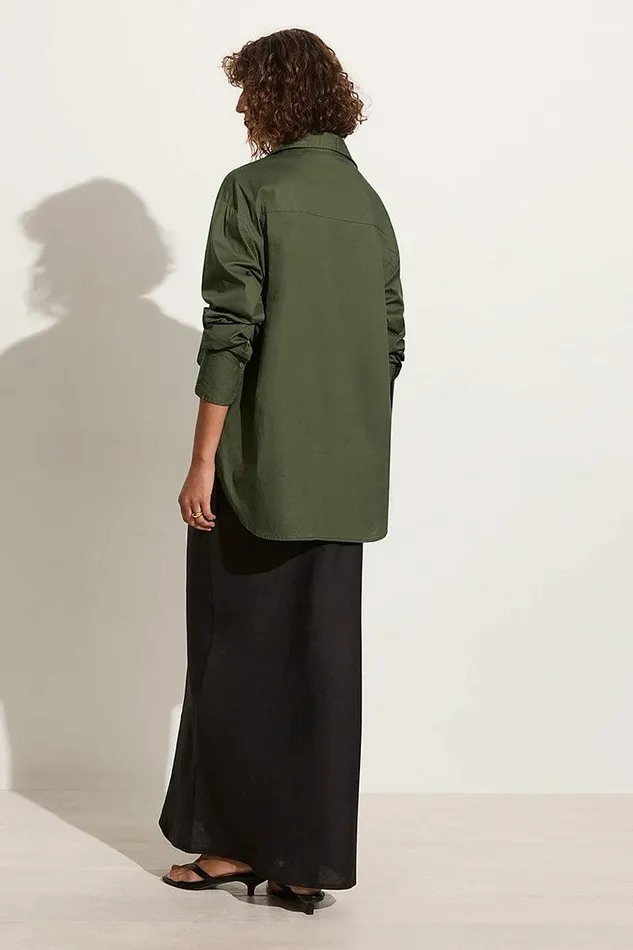 Women Faithfull The Brand Tops Mirabella Shirt Pine 8211 Faithfull The Brand