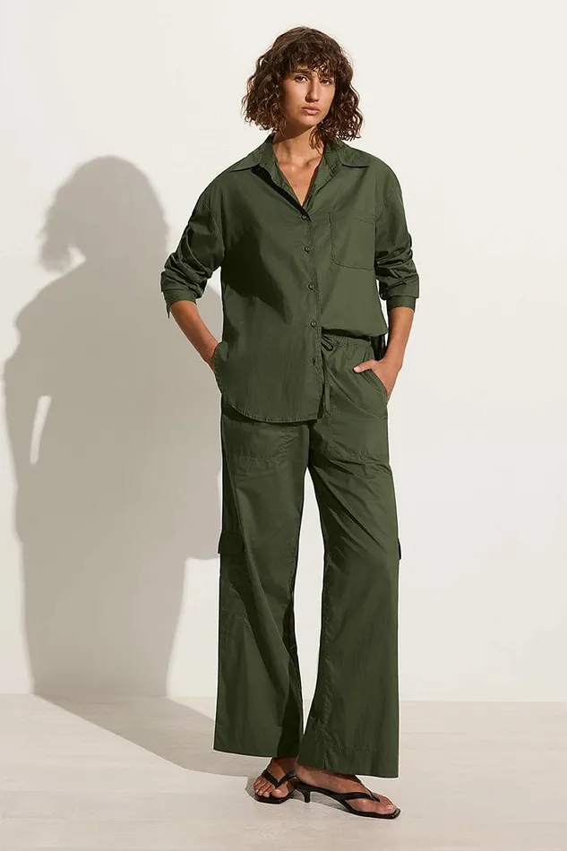 Women Faithfull The Brand Tops Mirabella Shirt Pine 8211 Faithfull The Brand