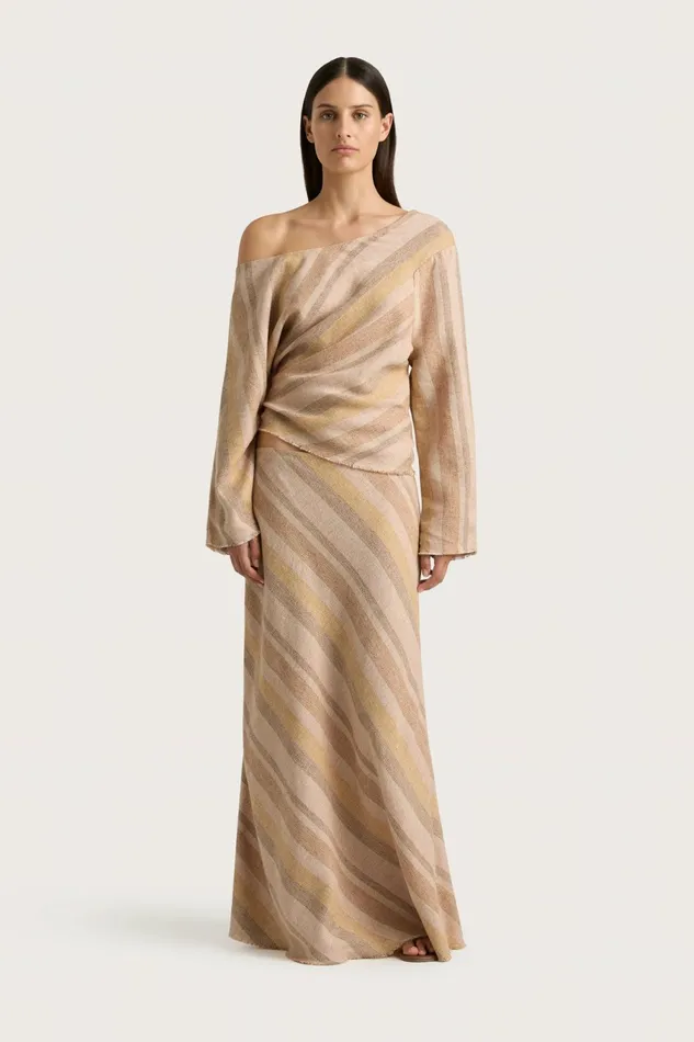 Women Faithfull The Brand Tops Sao Paulo Top Terracotta Stripe