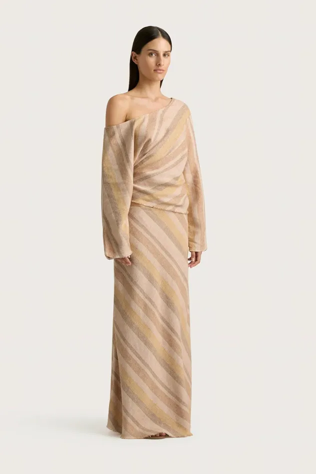 Women Faithfull The Brand Tops Sao Paulo Top Terracotta Stripe