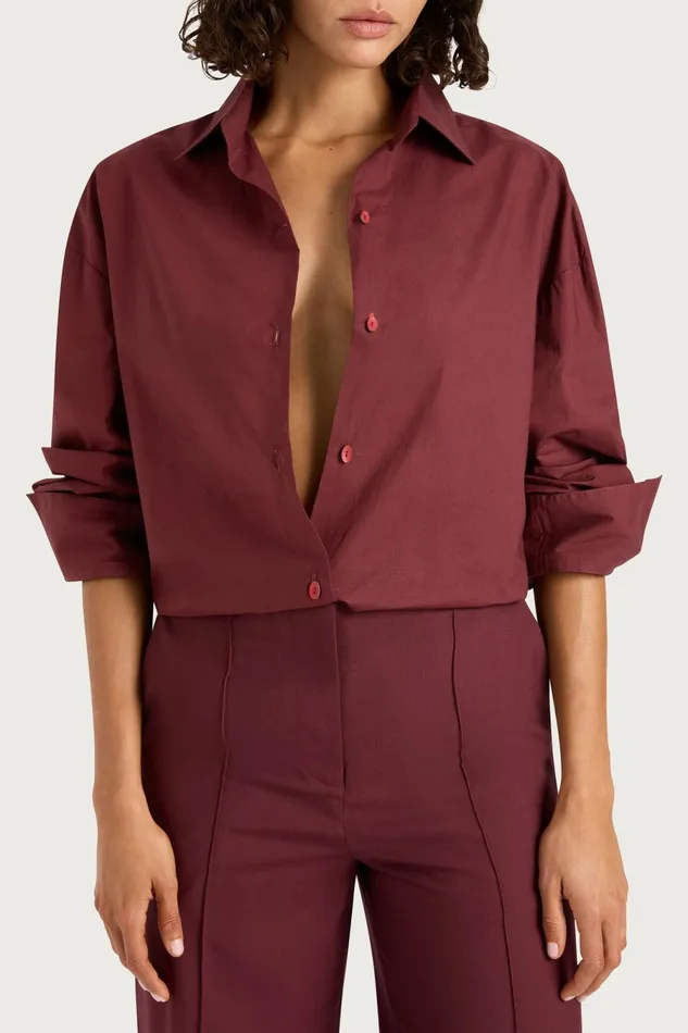 Women Faithfull The Brand Tops Vieste Shirt Bordeaux