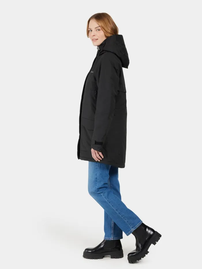 Women Frida Parka Black Didriksons Autumn Jackets