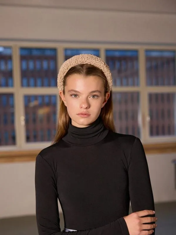 Women Furry Headband 8211 Camel CHARLES and KEITH Hair Accessories