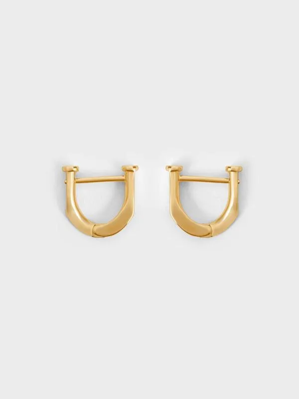 Women Gabine Huggie Earrings 8211 Gold CHARLES and KEITH Earrings
