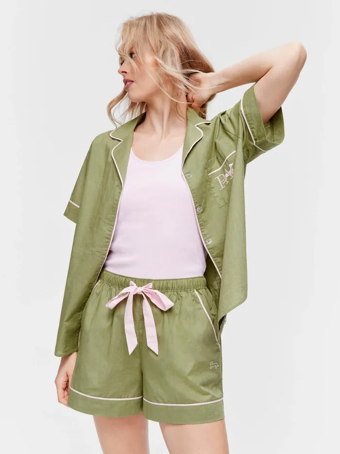 Women Green Classic Mid Short Green Peter Alexander Shorts