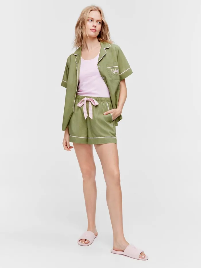 Women Green Classic Mid Short Green Peter Alexander Shorts