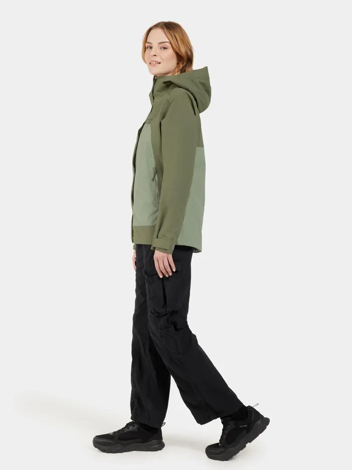 Women Grit Jacket Wild Forest Green Didriksons Shell Jackets