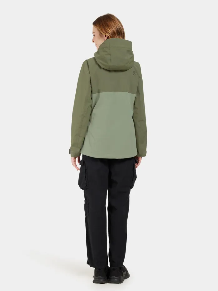 Women Grit Jacket Wild Forest Green Didriksons Shell Jackets
