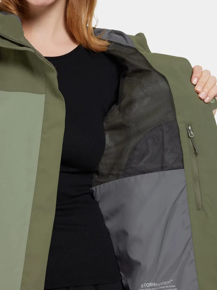 Women Grit Jacket Wild Forest Green Didriksons Shell Jackets