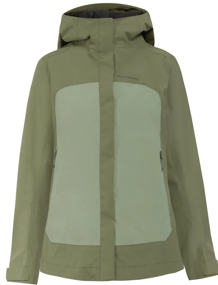 Women Grit Jacket Wild Forest Green Didriksons Shell Jackets
