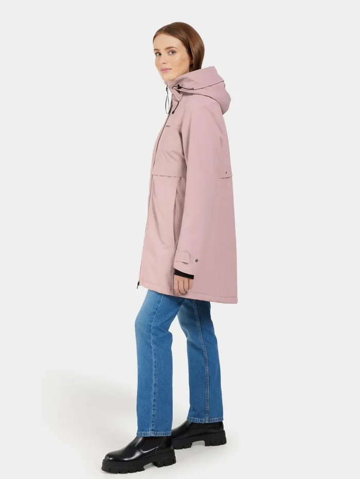 Women Helle Parka Oyster Lilac Didriksons Autumn Jackets