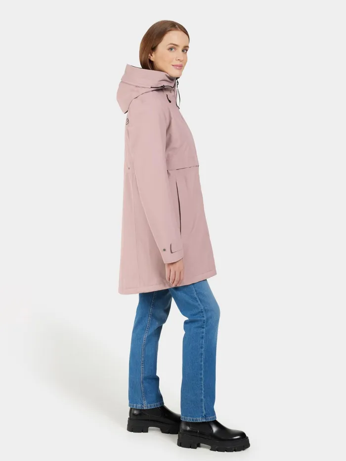 Women Helle Parka Oyster Lilac Didriksons Autumn Jackets