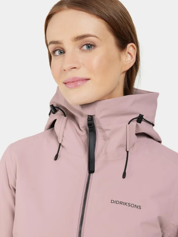 Women Helle Parka Oyster Lilac Didriksons Autumn Jackets