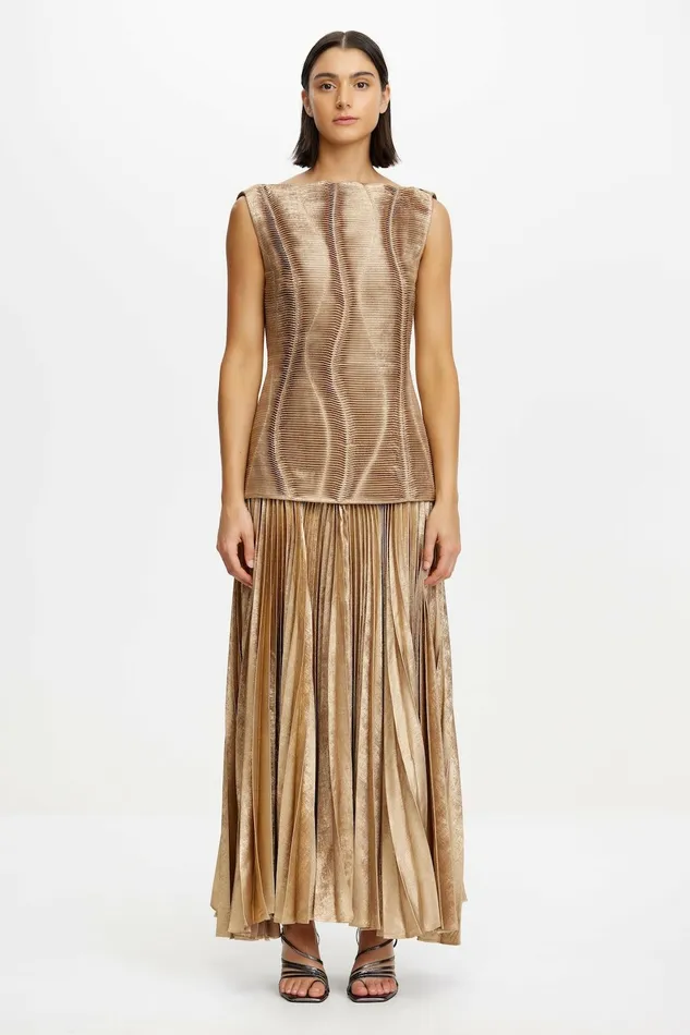 Women HOLDEN MAXI DRESS Gold Ombre Acler Maxi Dresses