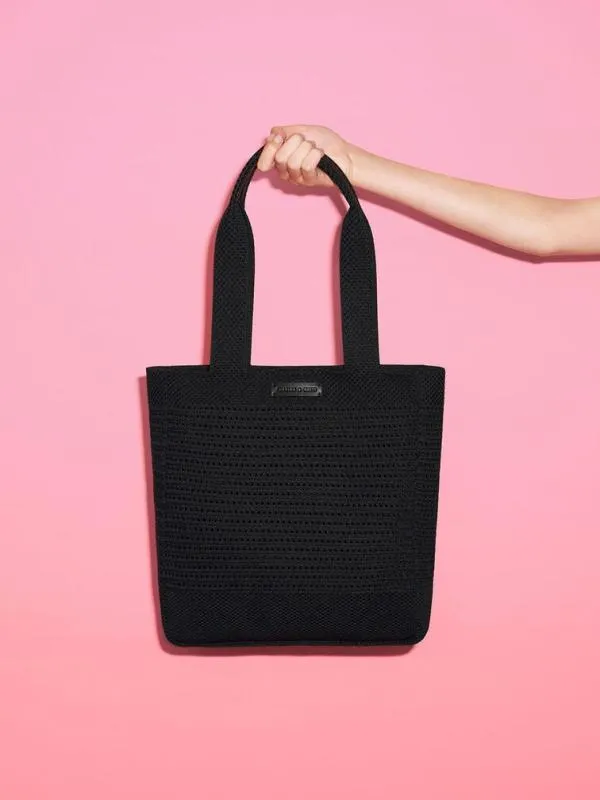 Women Ida Knitted Tote Bag 8211 Black CHARLES and KEITH Slouchy Bags