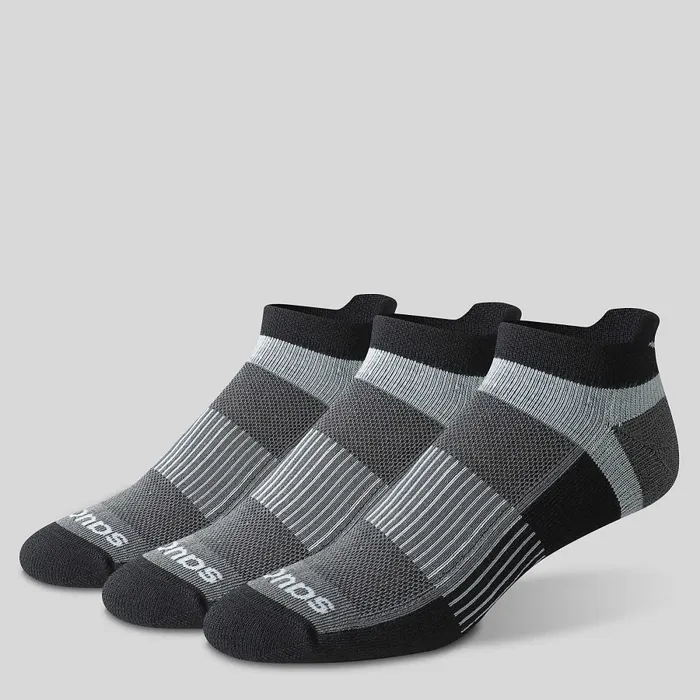 Women Inferno Cushioned No Show Tab 3Pack Socks Black Socks Saucony