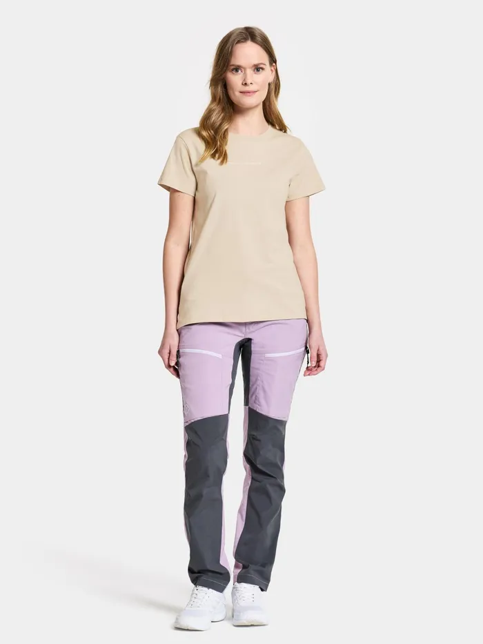 Women Ingar TShirt Printed Light Beige Didriksons TShirts