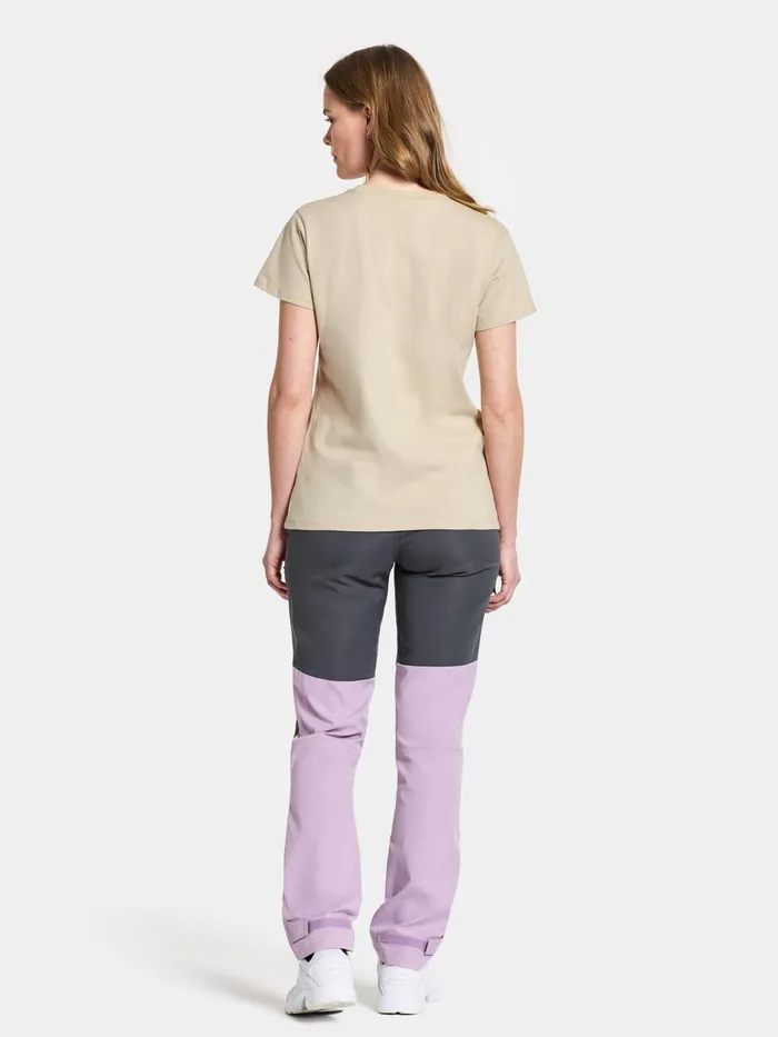 Women Ingar TShirt Printed Light Beige Didriksons TShirts