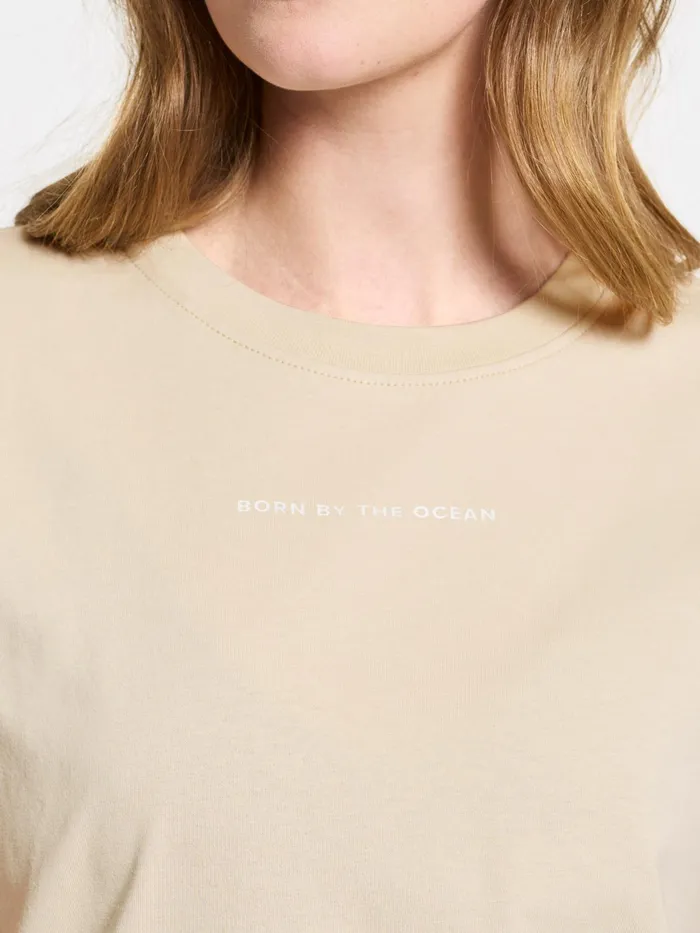 Women Ingar TShirt Printed Light Beige Didriksons TShirts