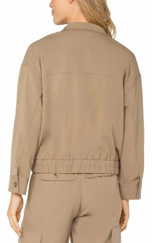 Women Jackets Liverpool Los Angeles Utility Jacket With Cinch Hem Palo Santo