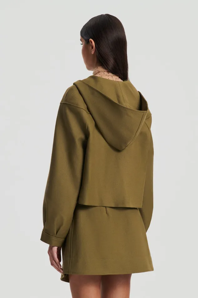 Women Jackets Scanlan Theodore CROPPED DUFFLE OLIVE Women Jackets Scanlan Theodore CROPPED DUFFLE OLIVE