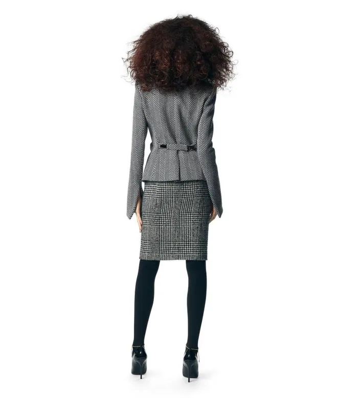 Women Jackets Tom Ford Wool Double Breasted Fitted Jacket Blackwhite Women Jackets Tom Ford Wool Double Breasted Fitted Jacket Blackwhite