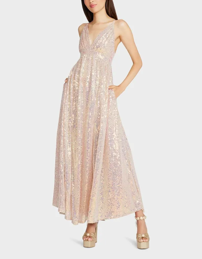 Women JAMES MAXI DRESS TAN Tan Betsey Johnson