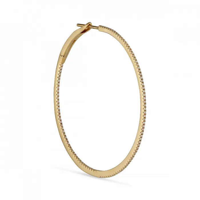Women Jane Knig 14 Karat Diamond Hoops LARGE 445 Mm