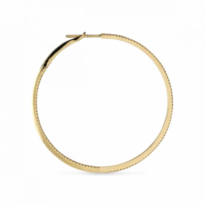Women Jane Knig 14 Karat Diamond Hoops LARGE 445 Mm