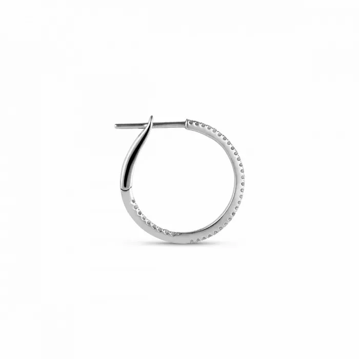 Women Jane Knig 14 Karat Diamond Hoops MINI 1905 Mm Hvid