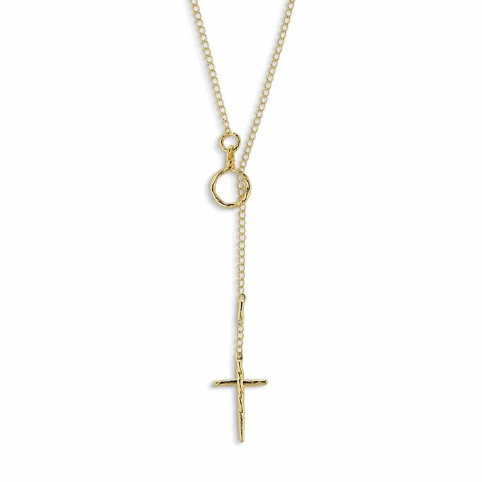 Women Jane Knig Gold Necklaces Toggle Cross Necklace