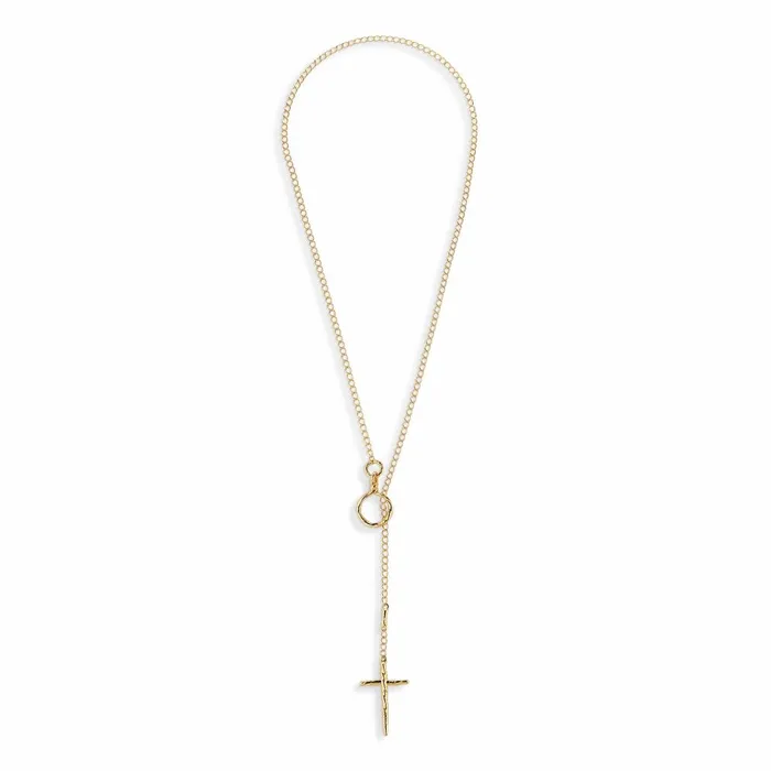 Women Jane Knig Gold Necklaces Toggle Cross Necklace