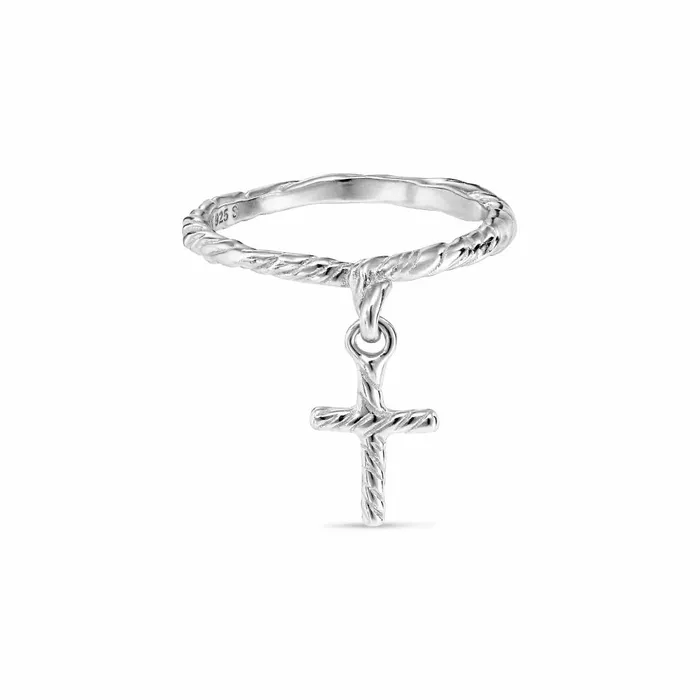Women Jane Knig Silver Rings Cross Ring