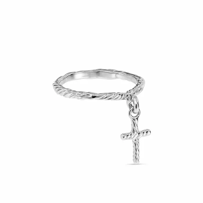 Women Jane Knig Silver Rings Cross Ring