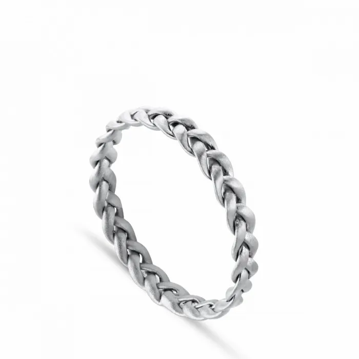 Women Jane Knig Silver Rings Small Braided Ring