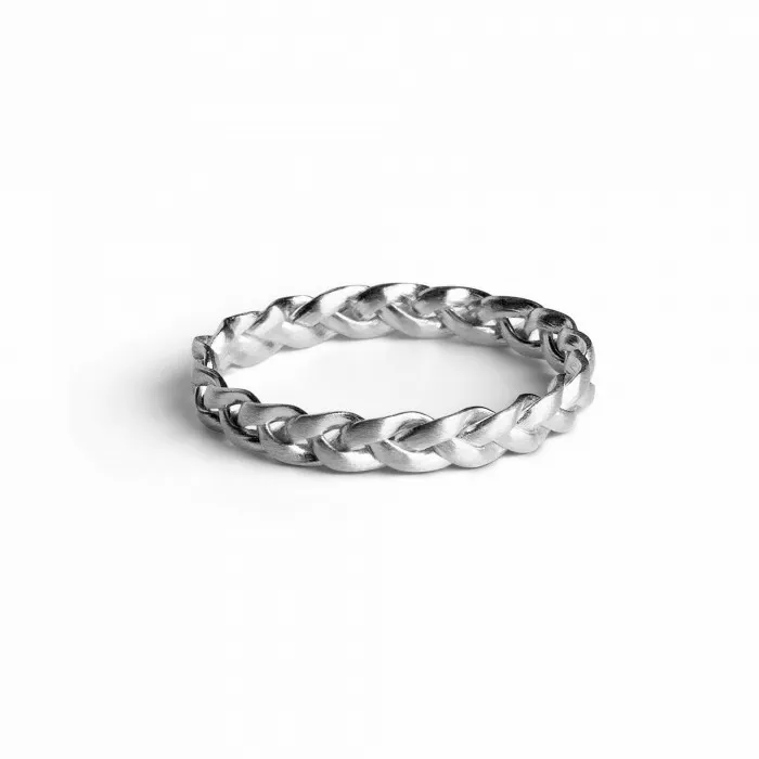 Women Jane Knig Silver Rings Small Braided Ring