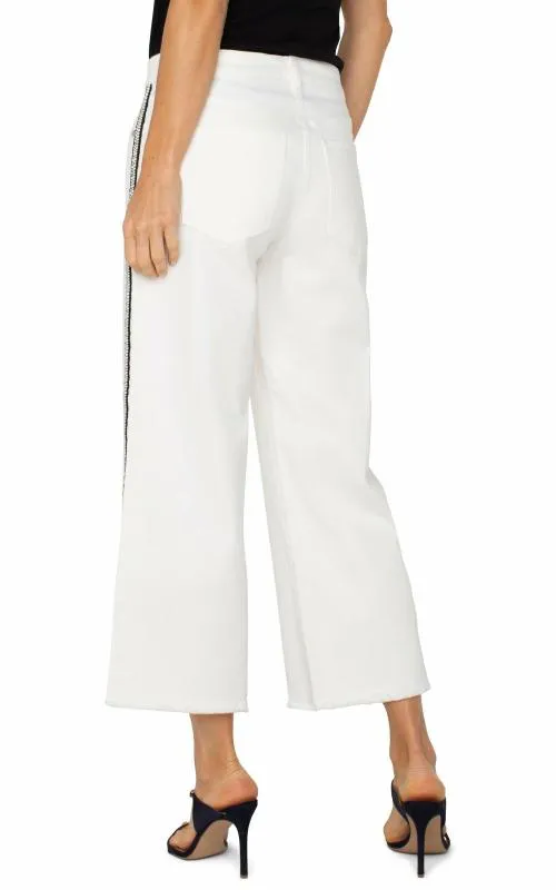 Women Jeans Liverpool Los Angeles Stride Hirise Crop Bright White