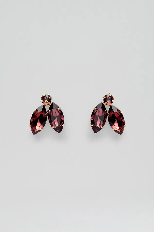 Women Jewelry Scanlan Theodore CRYSTAL LEAF EARRINGS MULBERRY Women Jewelry Scanlan Theodore CRYSTAL LEAF EARRINGS MULBERRY