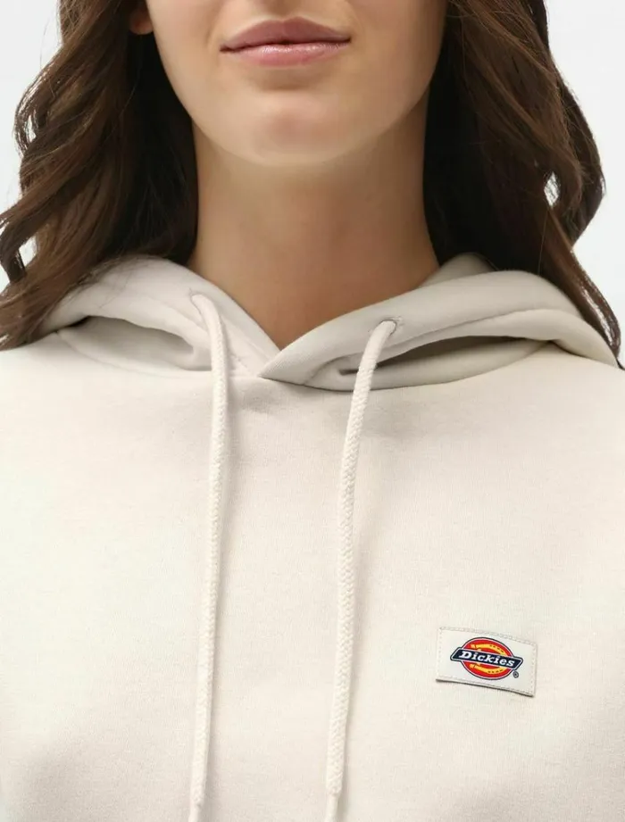 Women Jumpers and Sweatshirts Dickies Oakport Cropped Hoodie Ecru