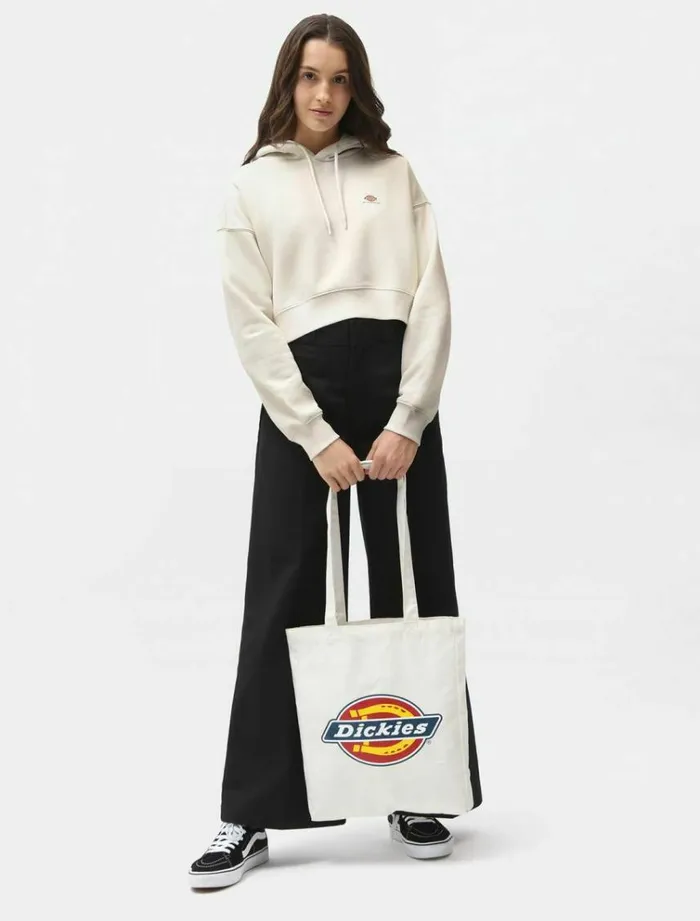 Women Jumpers and Sweatshirts Dickies Oakport Cropped Hoodie Ecru