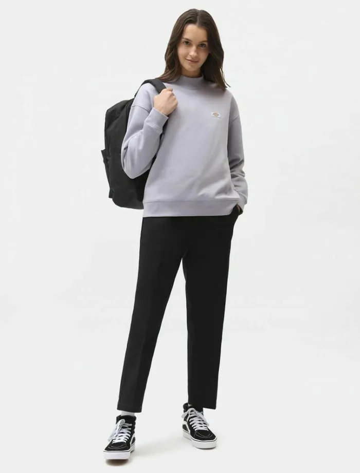 Women Jumpers and Sweatshirts Dickies Oakport High Neck Sweatshirt Lilac Gray
