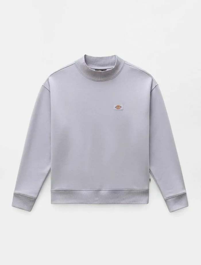 Women Jumpers and Sweatshirts Dickies Oakport High Neck Sweatshirt Lilac Gray