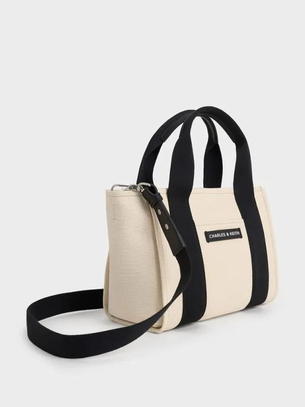 Women Kay Canvas Tote Bag 8211 Multi CHARLES and KEITH Tote Bags