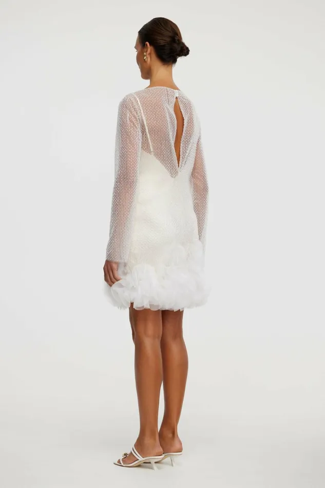 Women KENT MINI DRESS Ivory Acler White Dresses