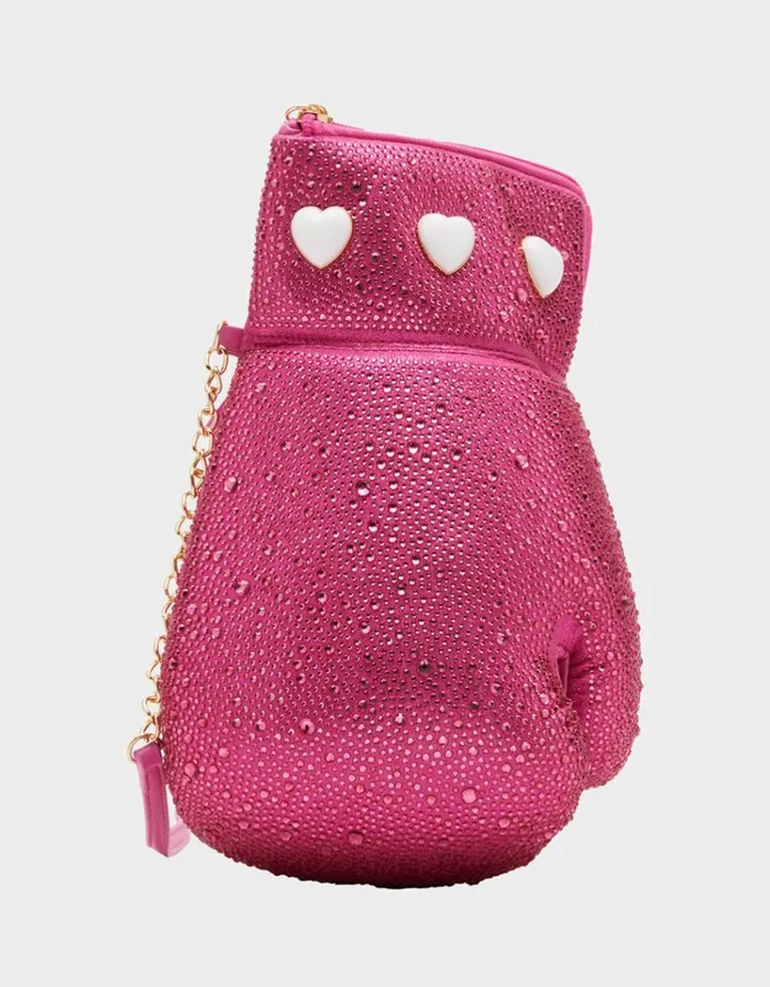 Women KITSCH FIGHT LIKE A GIRL CROSSBODY PINK Betsey Johnson