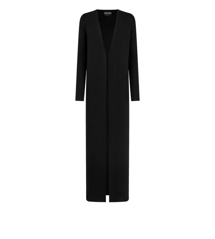 Women Knitwear Tom Ford Cashmere Silk Maxi Cardigan Black
