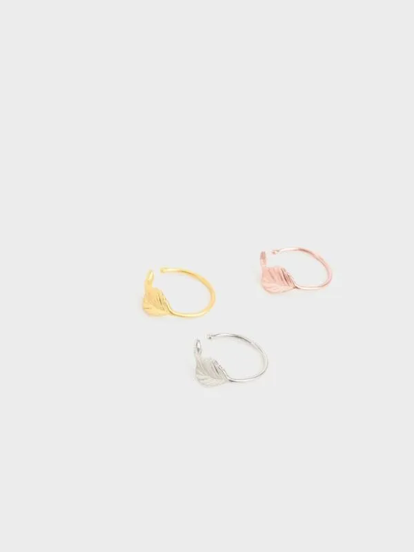 Women Leaf Band Ring 8211 Rose Gold CHARLES and KEITH Rings Women Leaf Band Ring 8211 Rose Gold CHARLES and KEITH Rings