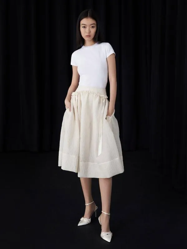Women Leda Beaded Satin AnkleStrap Pumps 8211 White CHARLES and KEITH Heels